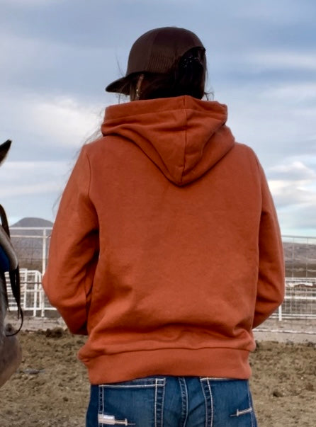 Carved Vaca LongHorn Clay Hoodie